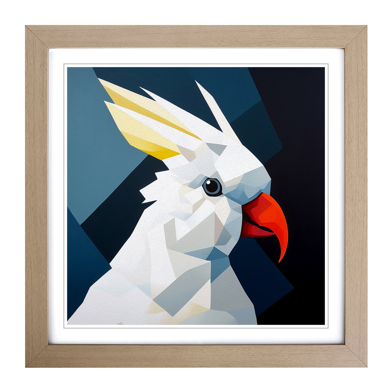 Cockatoo Constructivism No.5 - Framed Print, Oak