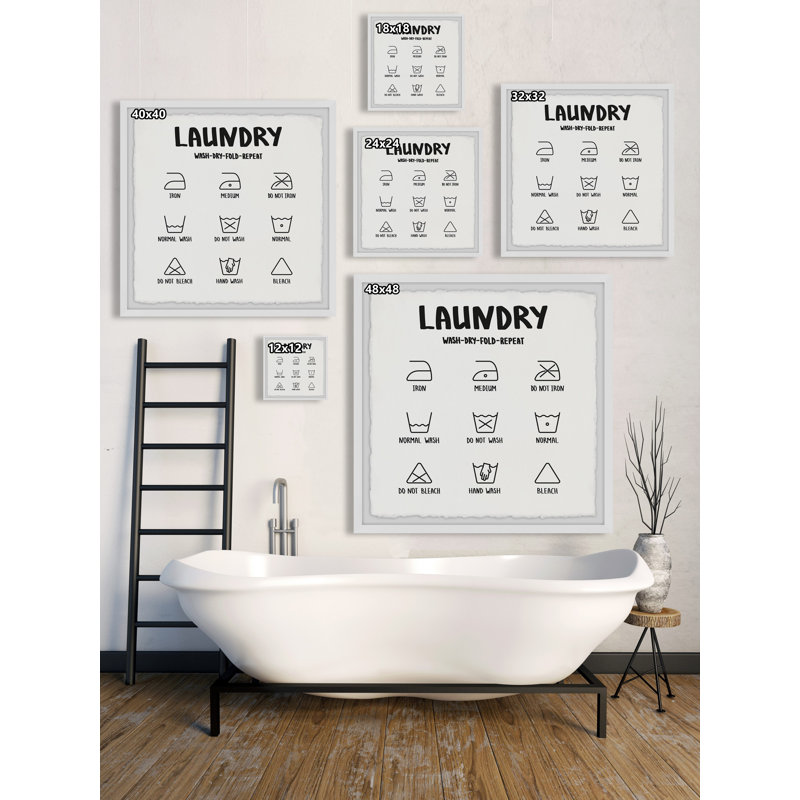 «Laundry Cycle», reproduction encadrée, H 24 po x l 24 po x 1,5 po