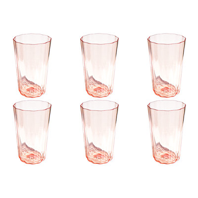 Simple Scallop Acrylic Drinking Glass - Pink - 22 oz