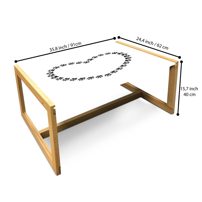 Maddison Sled Coffee Table, 40cm H x 91cm W x 62cm D
