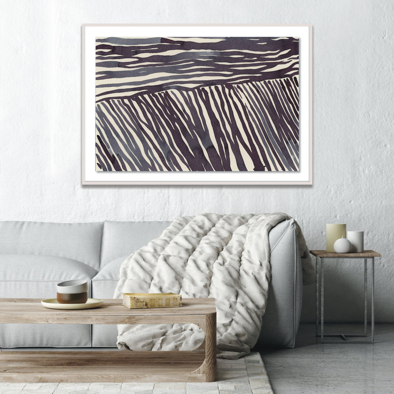 « night field 5 », reproduction encadrée, H 42 po x l 60 po x P 2,5 po, Blanc délavé