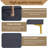 3-Piece Fluffy Fabric U-Shaped Sectional Sofa-1273786941