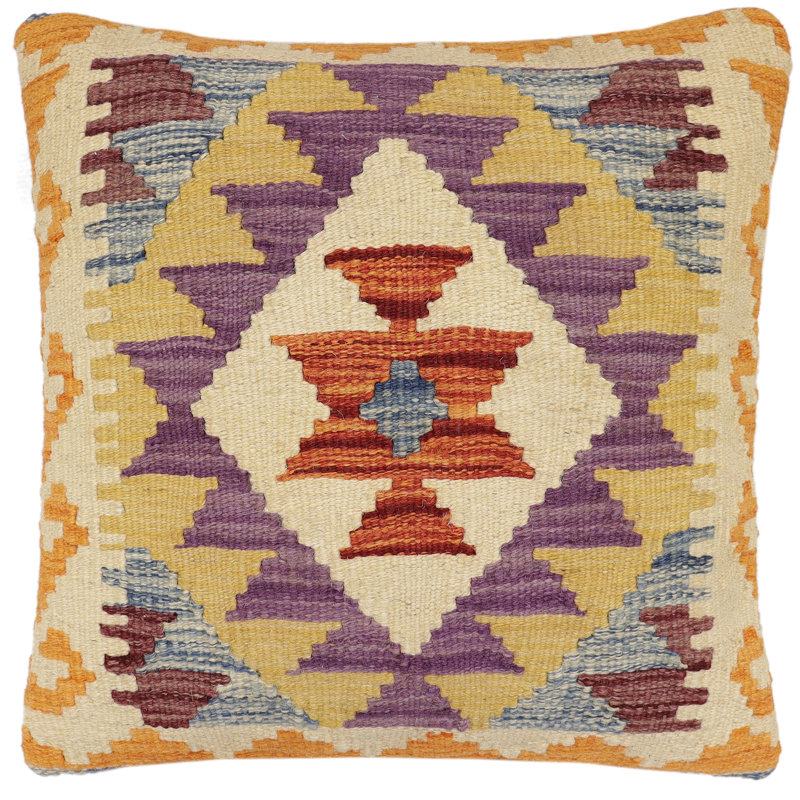 Coussin Kilim tissé à la main Southwestern Altha - 18 po x 19 po