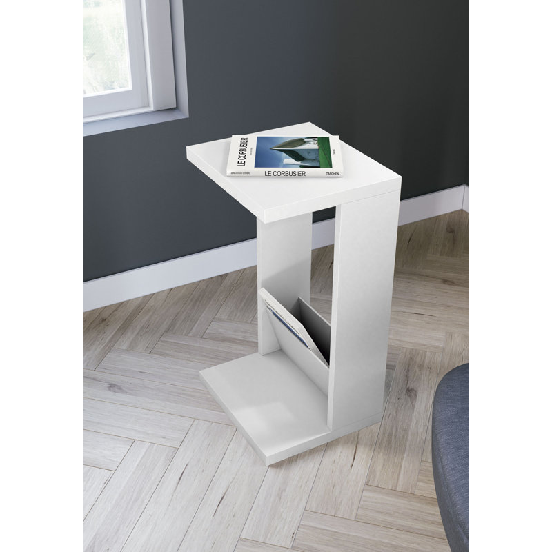 Hadnot C Table End Table, White