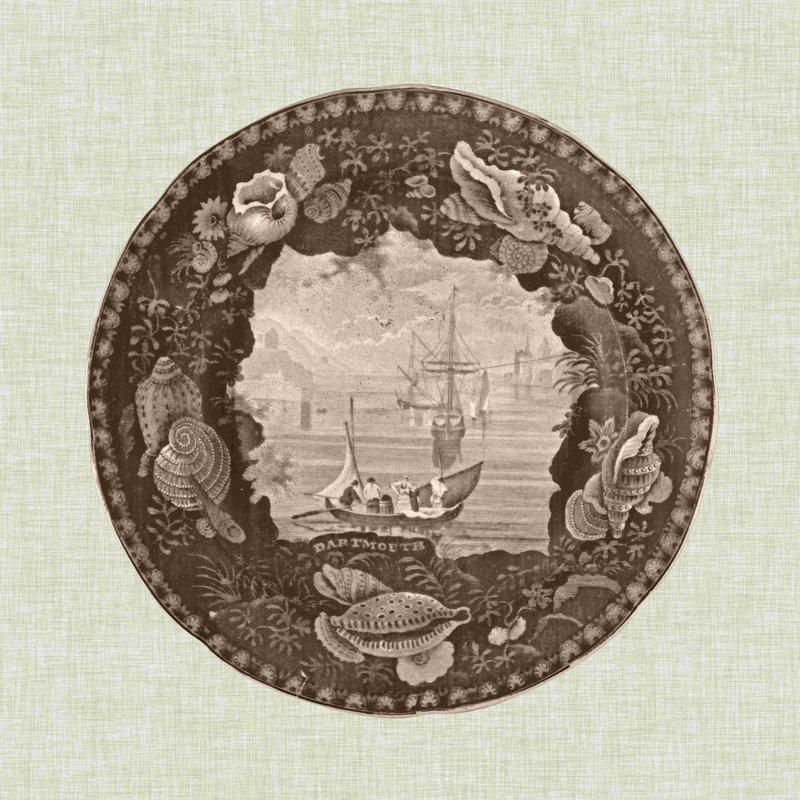 Sépia transfertware III, H 20 po x l 20 po