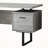 Frey 2-Drawer Light Gray & Black Finish Computer Desk with Metal Leg, 30.01" H X 59.81" W X 23.52" D