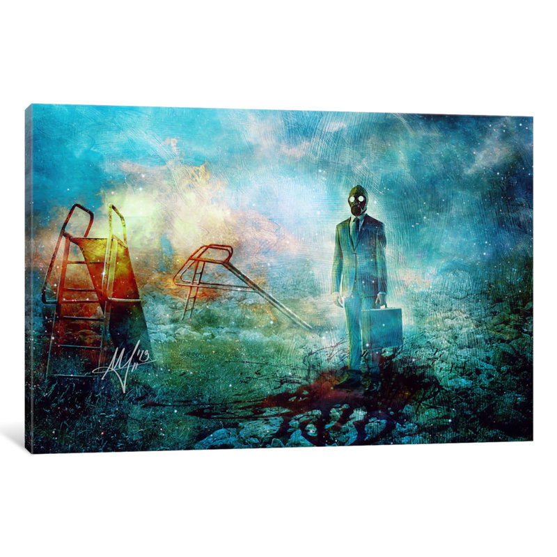 « douleur », impression sur toile, H 18 po x l 26 po x P 1,5 po, Toile tendue, Pas de tapis