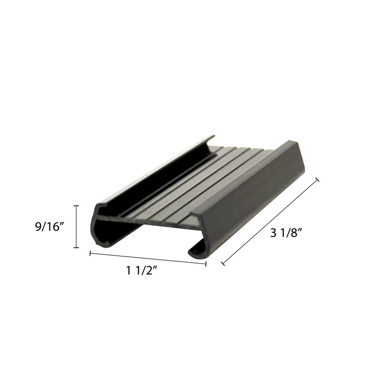 Étiquette de tablette en plastique noir , H 0,63 po x l 1,3 po x P 3,07 po
