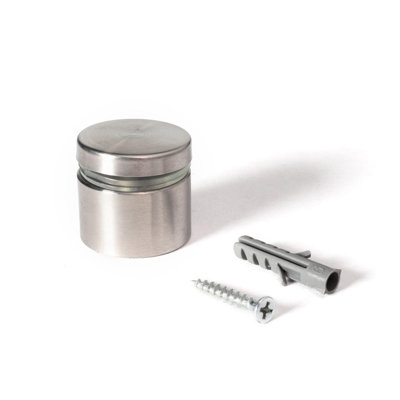 For PVC, Glass and Acrylic Sign Standoff Wall Anchors and Screws 4 Piece Pack for Heavy Signs