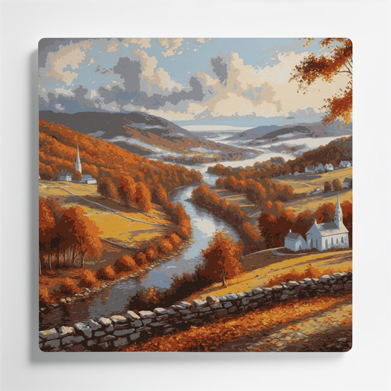 Art mural États-Unis en Connecticut, H 16 po x l 16 po x P 0,05 po