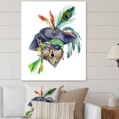 Chapeau de pirate créature animalière - décoration murale traditionnelle en toile