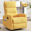 Fauteuil de détente inclinable manuel classique en tissu jaune avec chaise berçante et pivotante xpiyaer-890825142