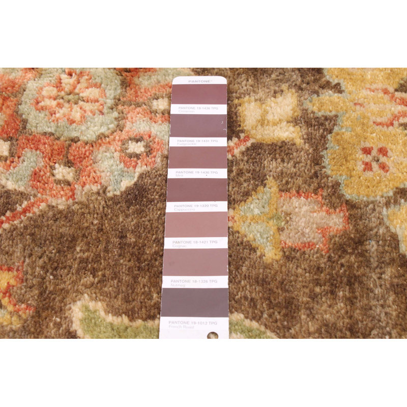 Tapis crème / brun foncé / bleu clair / gris clair Royal Mahal, Rectangle 8 pi 9 po x 11 pi 10 po