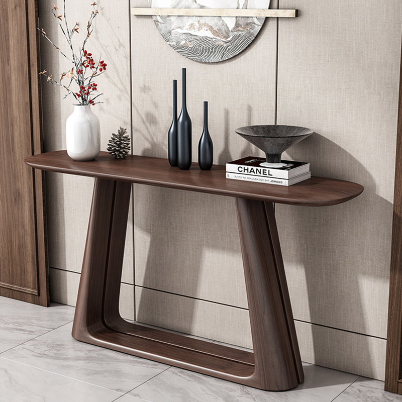 Console brune de style chinois simple, H 34,6 po x l 59 po x P 11,8 po