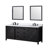 Marsyas 80 in W x 22 in D Double Bath Vanity, Faucet Set & 30 in Mirrors-292584108-347915814
