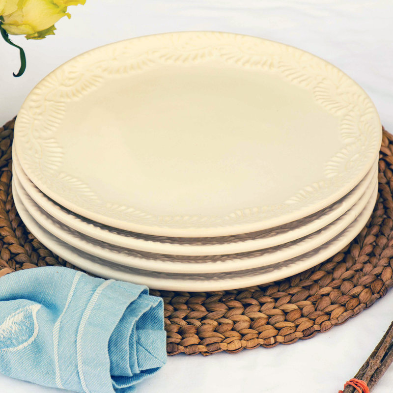 Wildon Home® Adita Ceramic Earthenware Platter, White