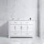 Ensemble de meuble-lavabo avec lavabo en céramique, armoire de rangement avec 4 portes à fermeture douce et 4 tiroirs