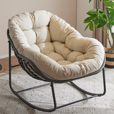 Dimitritchka Wicker Outdoor and Indoor Rocking Chair by Red Barrel Studio