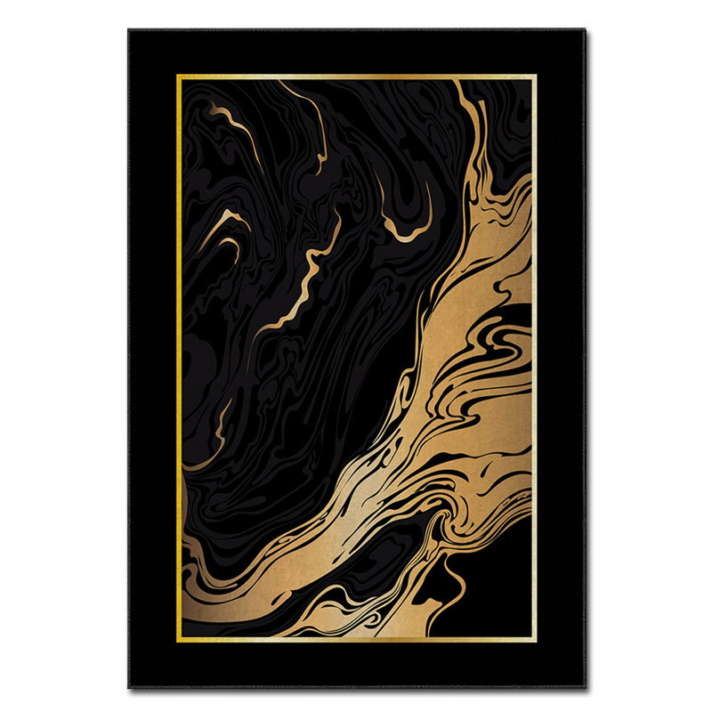 Luxurious Velvet Area Rug, 4.6 x 7.2 Feet | 100% Polyester, 740 g/m² | Non-Slip Felt Dot Underside, Machine Washable | Digital Print Design, Easy to Clean, Perfect for Living Room & Bedroom Décor