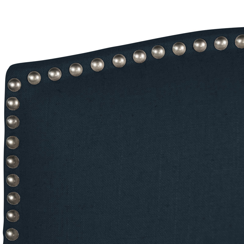  Bar & Counter Stool, Classic Navy Linen, Espresso, Counter Stool (26" Seat Height)