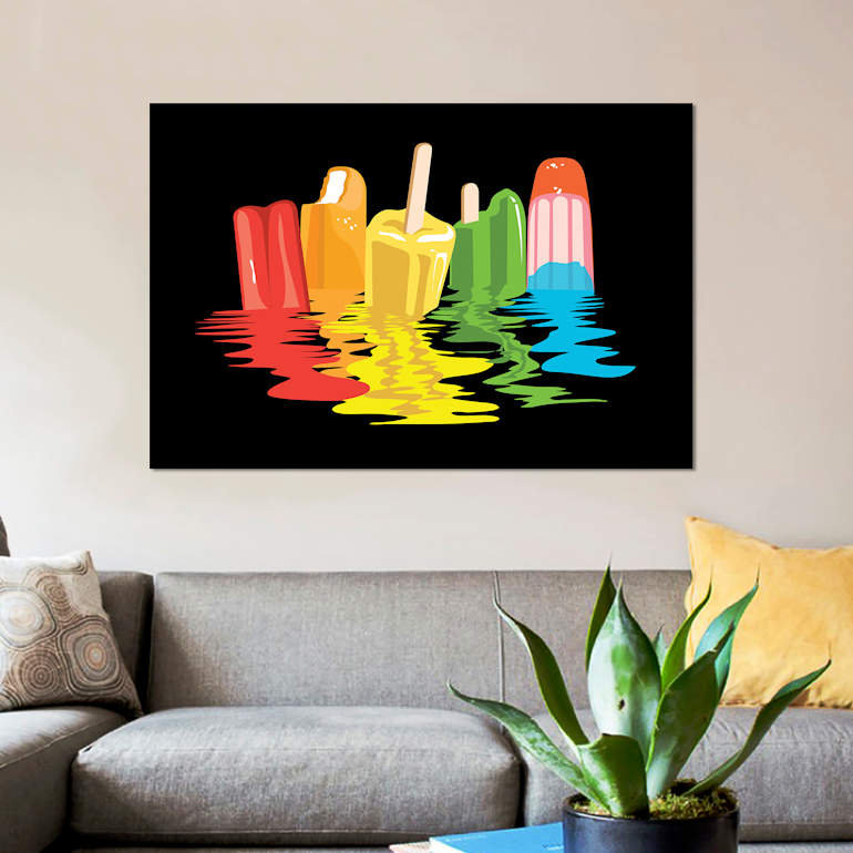 « fusion des rêves d’été », impression sur toile tendue, H 18 po x l 26 po x P 1,5 po, Toile tendue, Pas de tapis