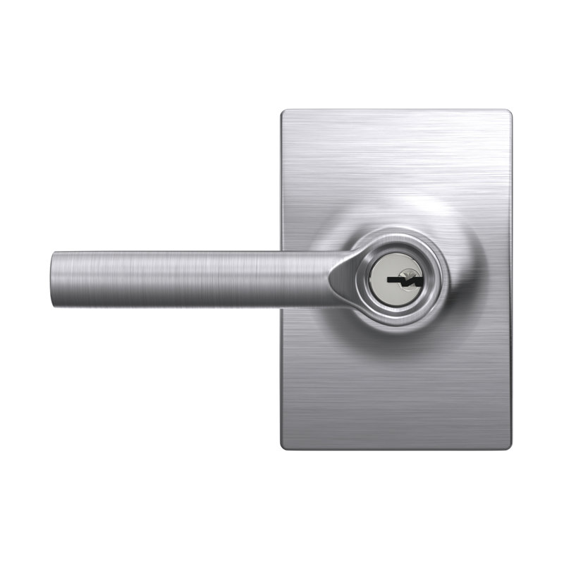 Broadway Keyed (Entry) Door Lever, Satin Chrome, Keyed Alike