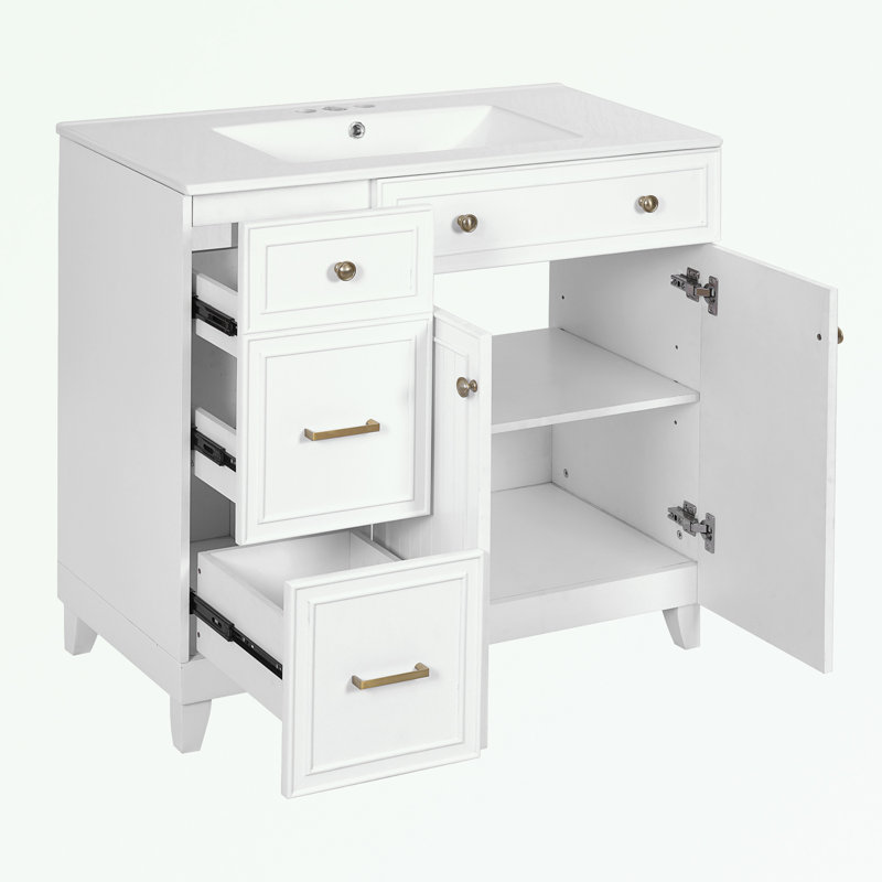 Rangement pour salle de bain Starletta, White