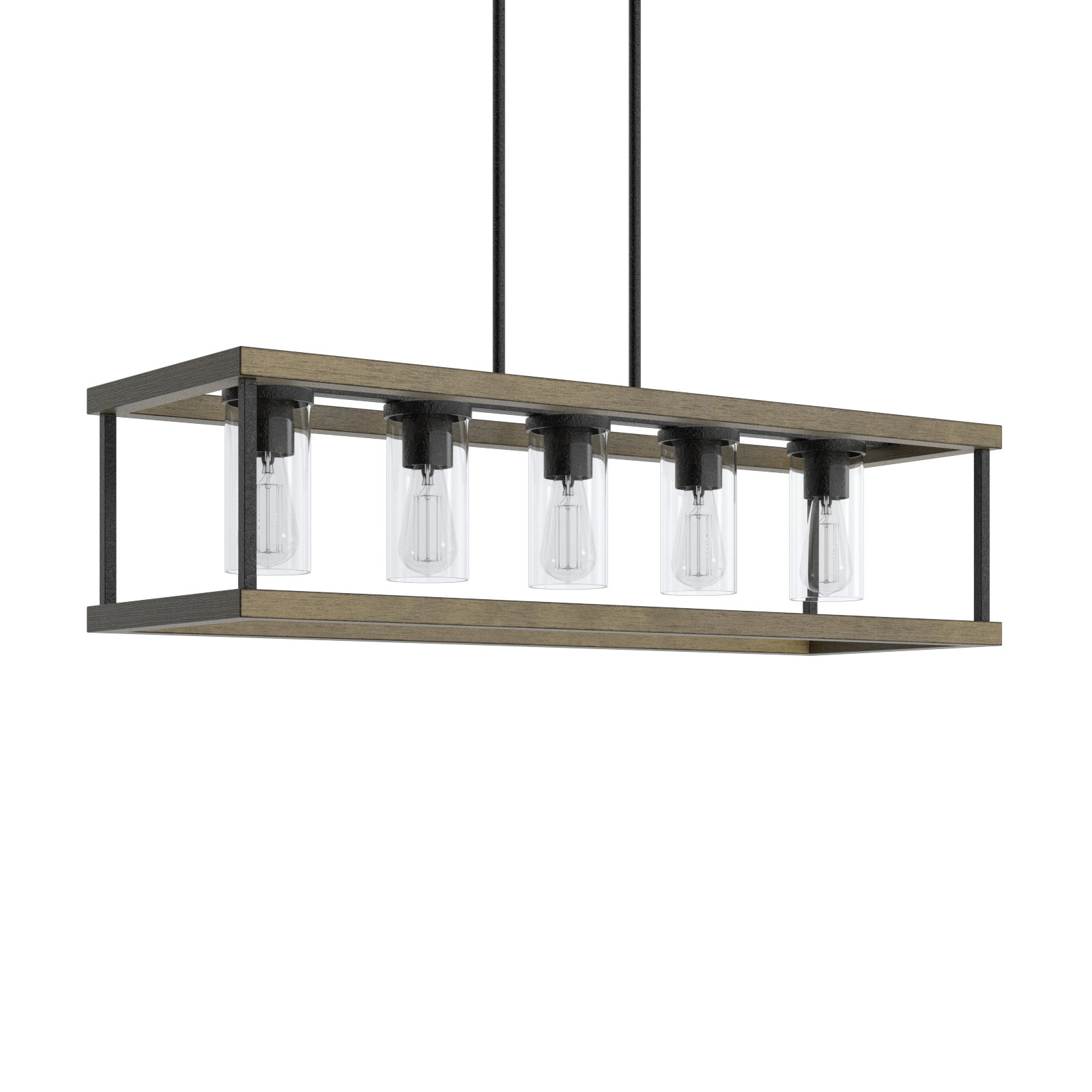 Mallie 5 Light Glass Dimmable Pendant