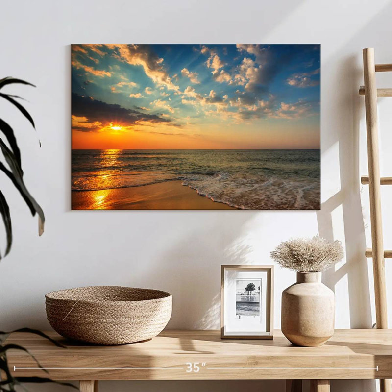 Gillard Jamaican Bay Beach Sunrise, H 16 po x l 24 po