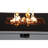 43" Rectangular Fire Pit With Smoked Glass And Metal Frame