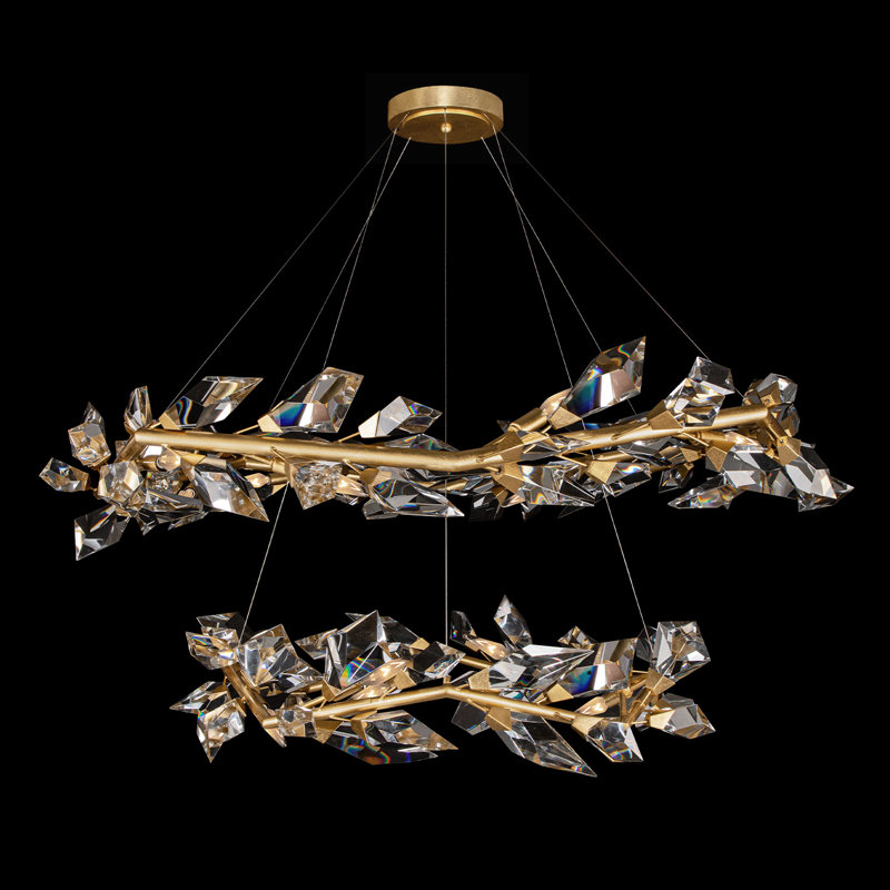 Foret 20 - Light Wagon Wheel Chandelier, Gold