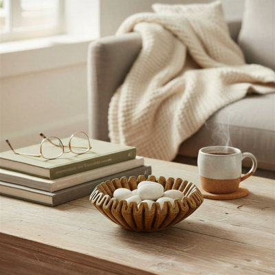 Blakeney Round Marble Pleated Dish