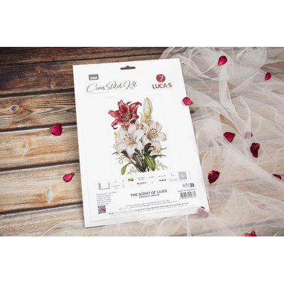 Trousse de broderie au point de croix « Le parfum des lys » de Luca-S B7054L