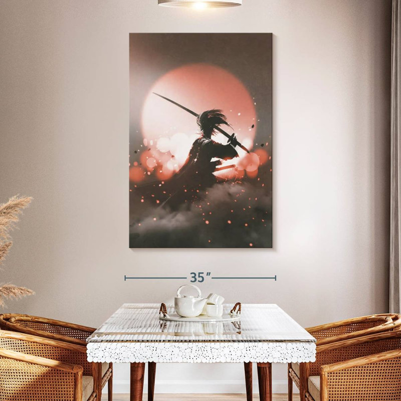 Leisha Samurai Combat Stance, 51" H x 34" W