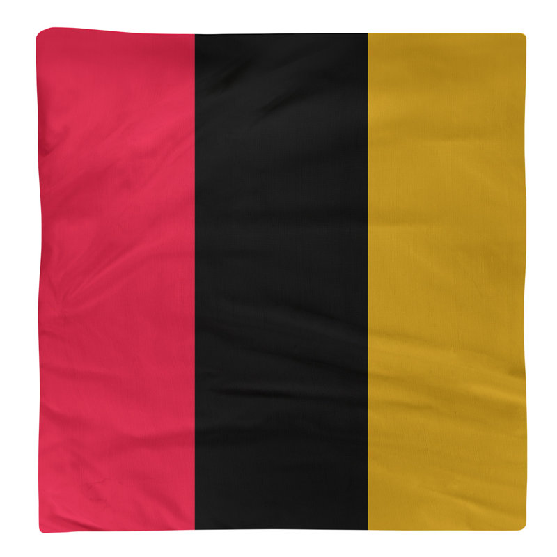 Ottawa Striped Square Napkin, 22" x 22", Red/Black/Gold, Polyester