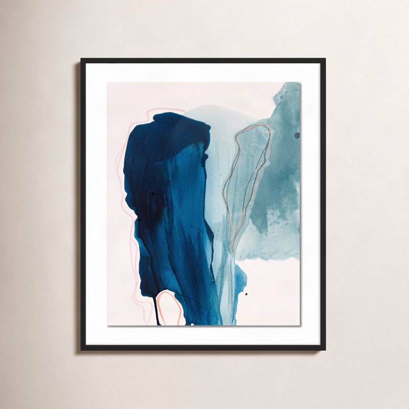 «Profondeur» par Kim Whiteside - Reproduction d'art sur papier encadrée, H 40 po x l 33 po x P 2,5 po, Noir