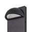 SAJUR Matte Black 28cm H Integrated LED Frosted Glass Outdoor Armed Sconce