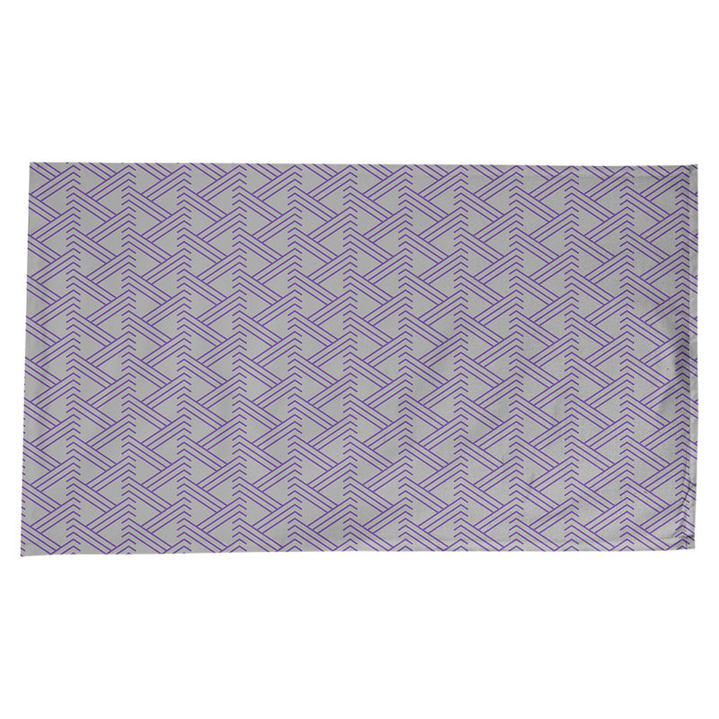 Classic Zig Zag Tablecloth, Gray/Purple