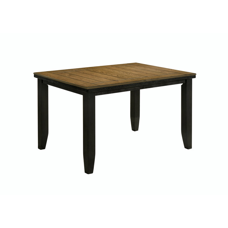 Gradin Extendable Dining Table, Wheat Charcoal, Black
