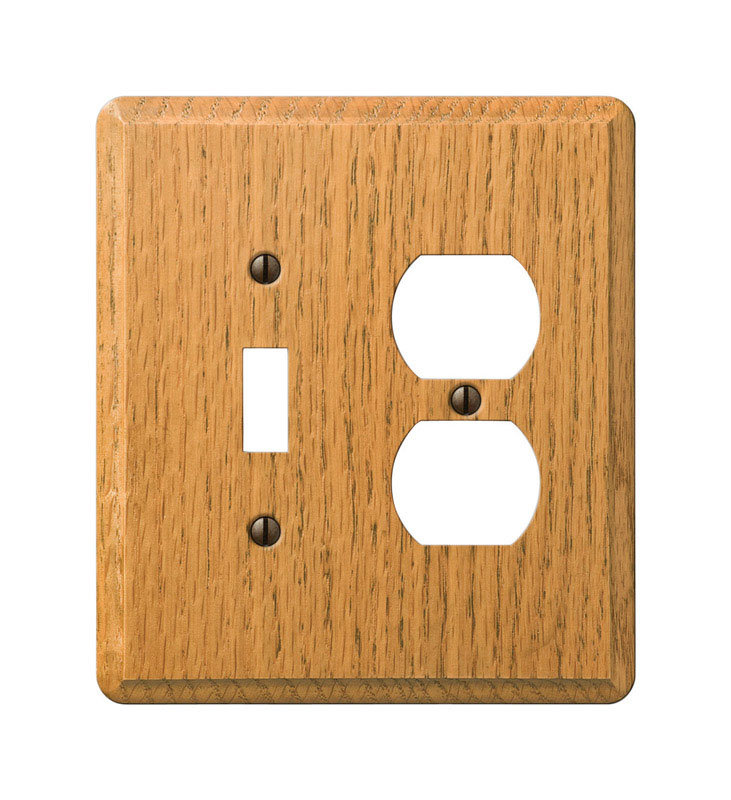 Ensemble de 1 plaque murale double en bois de chêne brun clair Amerelle Contemporary