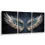 "Blue Gold Angel Wings", art de chambre à coucher, impression sur toile encadrée, 3 pièces-131522079-131522082