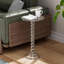 Table d'appoint en acrylique, plateau de table de bout rond avec poteau solide pour le salon, la chambre à coucher, le balcon, assemblage facile (piédestal, transparent)-1366181188