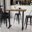 Jarreth 30'' x 42'' Rectangular Laminate Table Top with 5'' x 22'' Table Height Bases-587086938-587086915