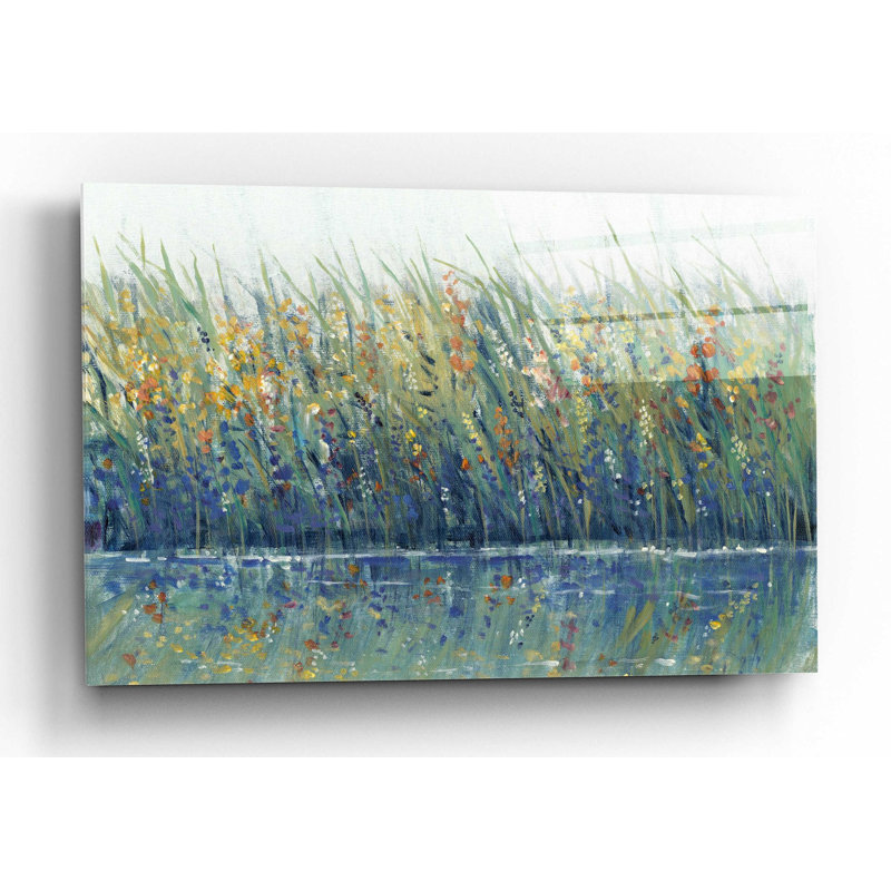 «Wildflower Reflection I» par Tim O'Toole, art mural en verre acrylique, H 16 po x l 24 po x P 0,2 po