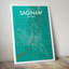 Saginaw City Map 1 Piece Wall Art-1029425545