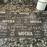 Coffee Maker Mat, Protects and Decorates Countertops - Absorbent, Waterproof, Machine Washable Drymate Finish: Java Chalkboard