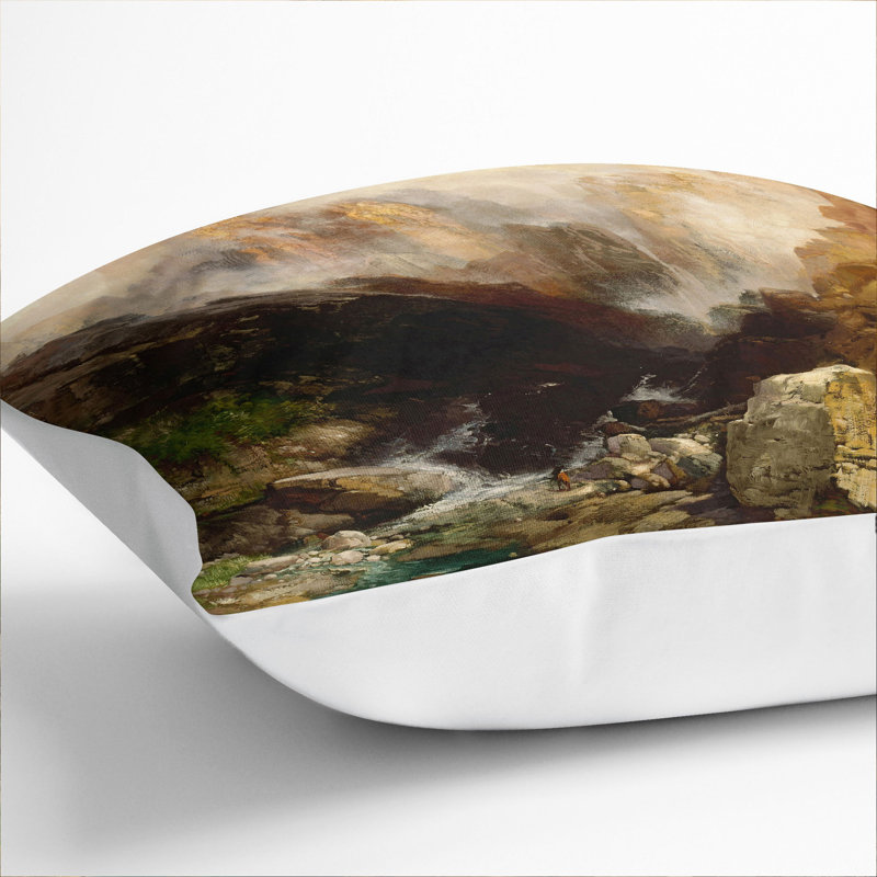 Mist In Kanab Canyon Utah Square Throw Cushion, White, 55cm H x 55cm W x 20cm D