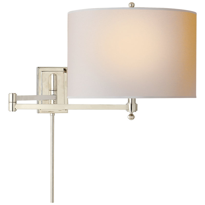 Thomas O'Brien Hudson Swing Arm, Polished Nickel, Paper