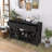 55" Sliding Barn Door Sideboard With 3 Drawers & Adjustable Shelves-652181530