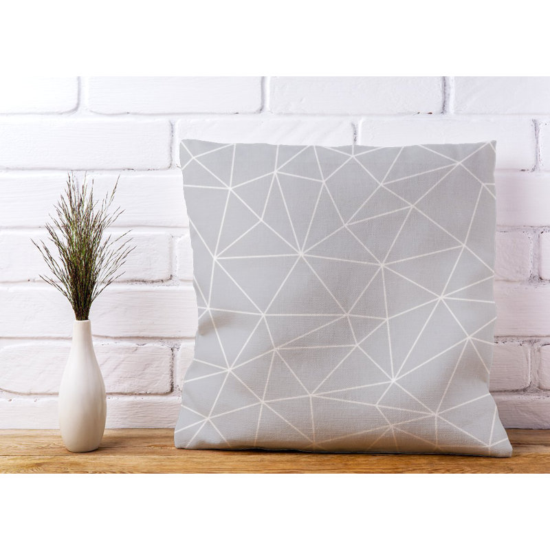 Millis Triangle Geometric Square Throw Cushion